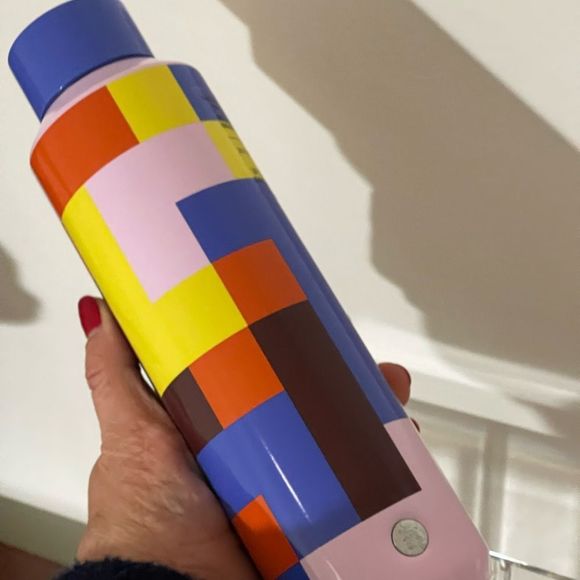 💚NWT STARBUCKS Target LE 2021 Summer, Rare, Stainless S Pixels Water Bottle - Picture 1 of 7